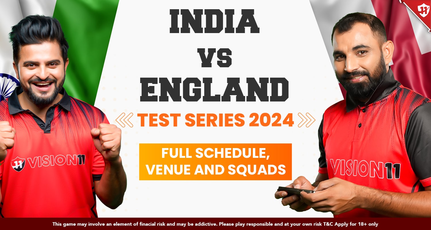 India vs England Test Series 2024 Full Schedule, Venue And Squads