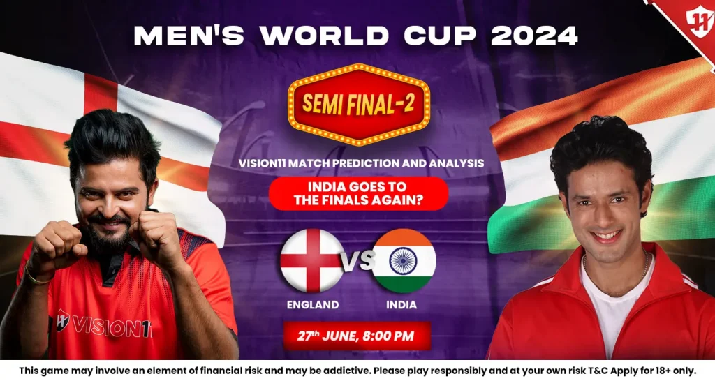 India vs England Men’s World Cup 2024 2nd-Semi-Final Match Prediction and Fantasy Cricket Tips