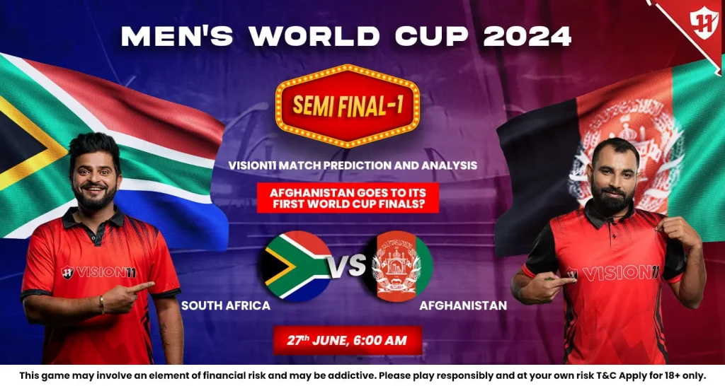 South Africa vs Afghanistan Men’s World Cup 2024 1st-Semi-Final Match Prediction and Fantasy Cricket Tips