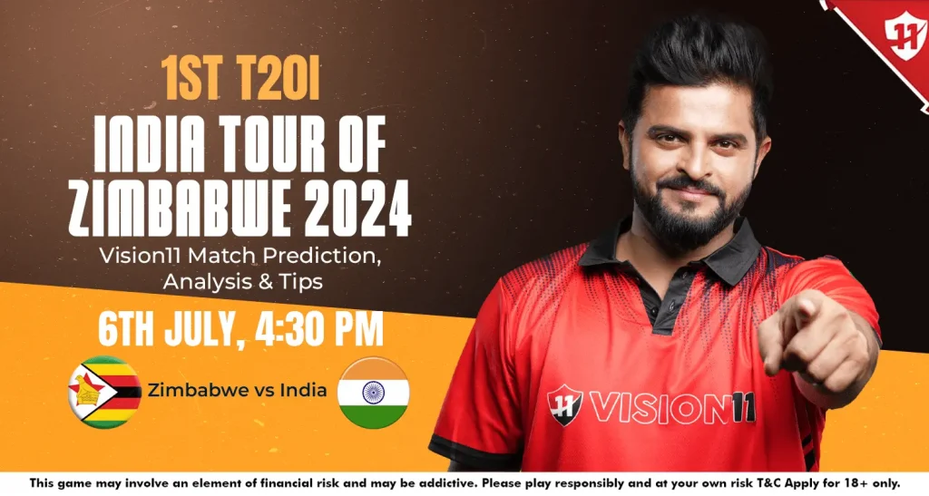 India vs Zimbabwe 1st T20I Match Prediction : Predicted Playing 11 and Fantasy Cricket Tips