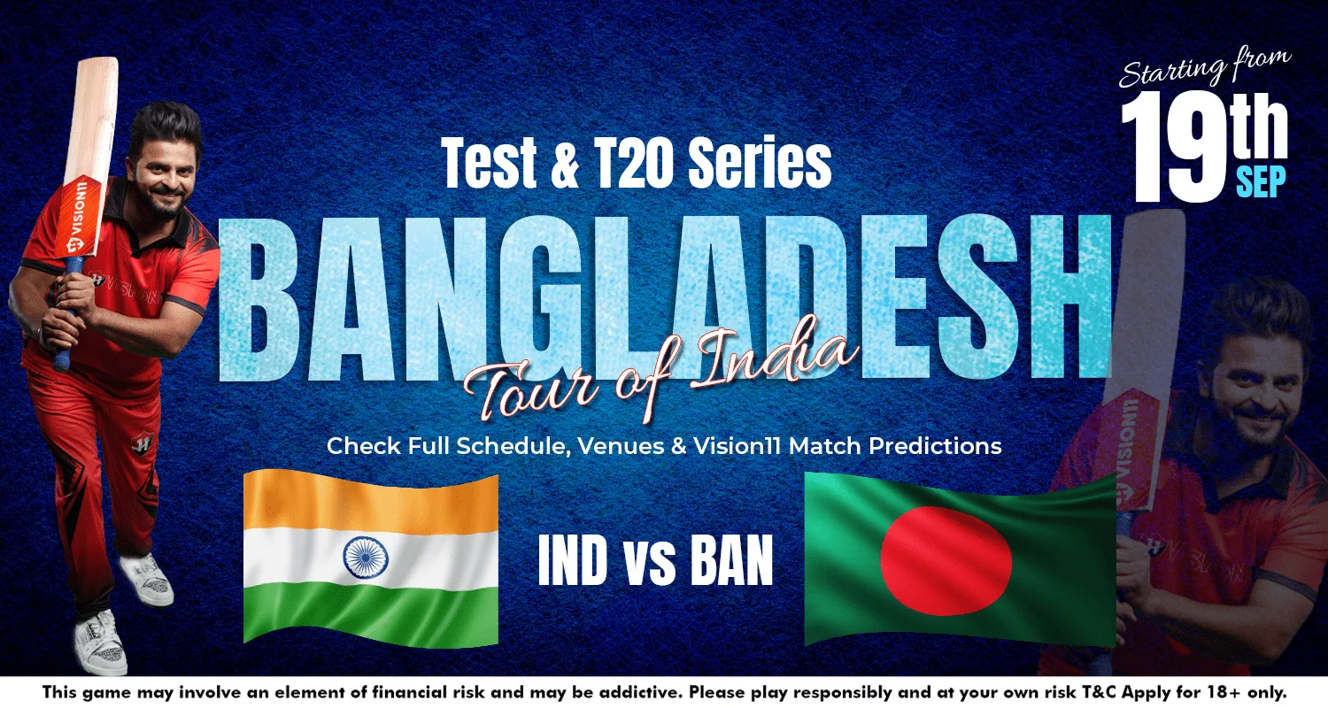 Bangladesh Tour of India 2024 IND vs BAN Test and T20I Series Full