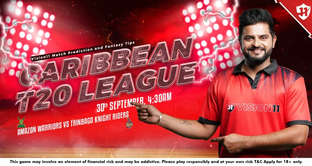 Guyana Amazon Warriors vs Trinbago Knight Riders Match-30: CPL 2024 Vision11 Match Prediction & Fantasy Tips