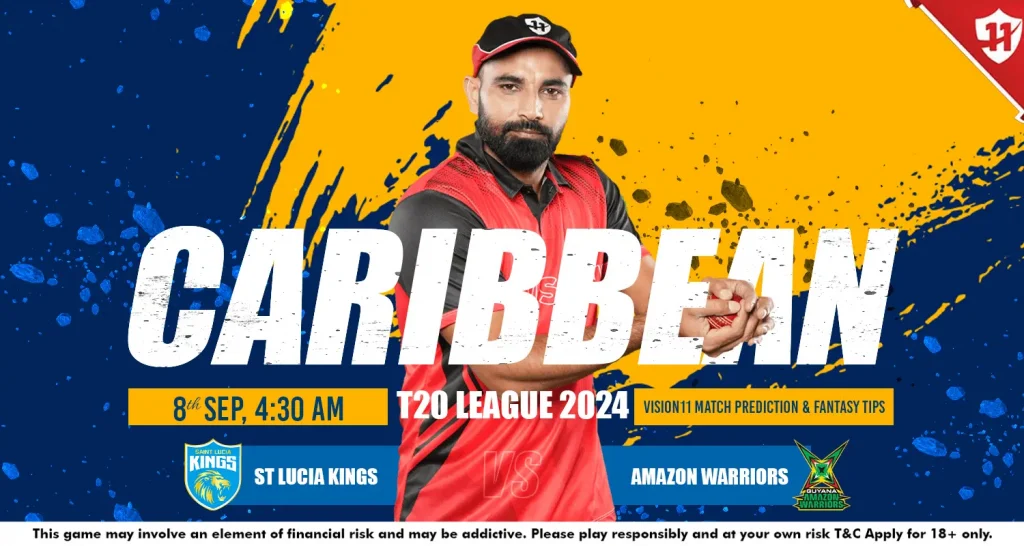 St Lucia Kings vs Amazon Warriors Match-10: CPL 2024 Vision11 Match Prediction & Fantasy Tips