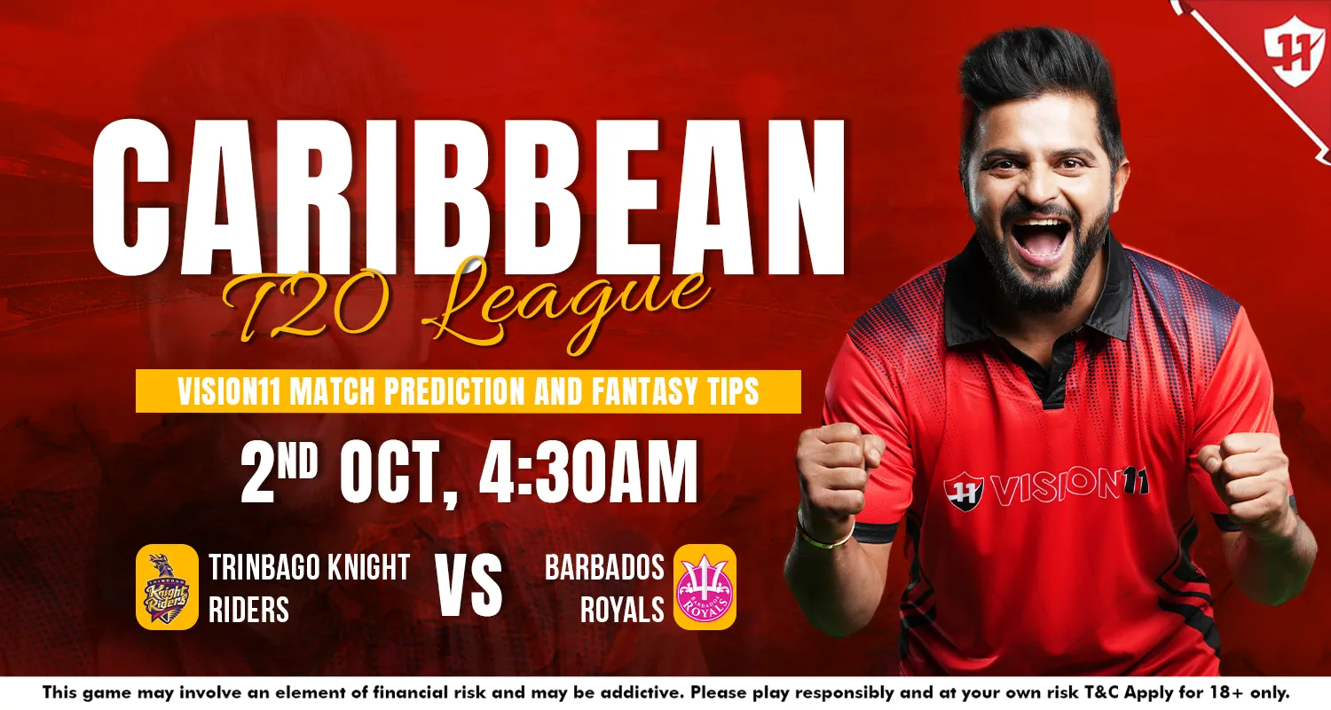 Trinbago Knight Riders vs Barbados Royals Match-31: CPL 2024 Vision11 Match Prediction & Fantasy Tips