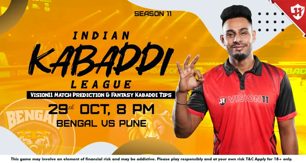 Indian Kabaddi League 2024 : IKL11 Bengal vs Pune Match Prediction & Fantasy Kabaddi Tips