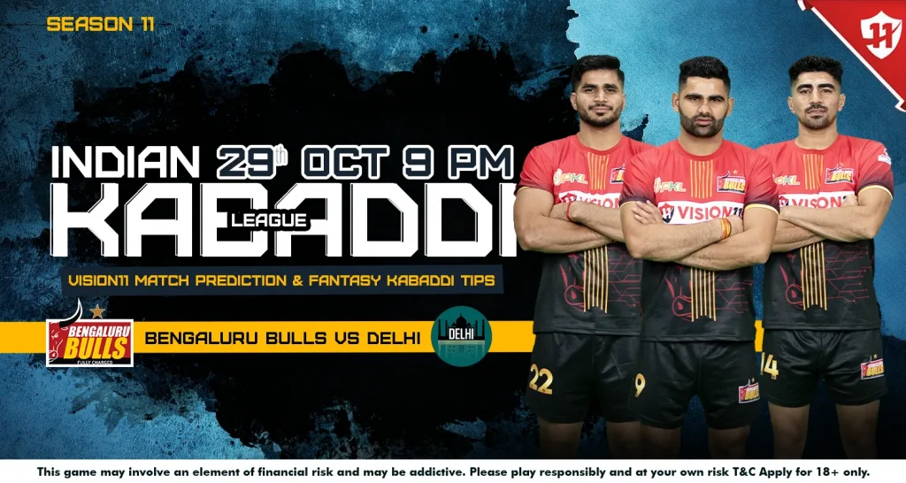 Indian Kabaddi League 2024: IKL11 Bengaluru Bulls vs Delhi Match Prediction & Fantasy Kabaddi Tips