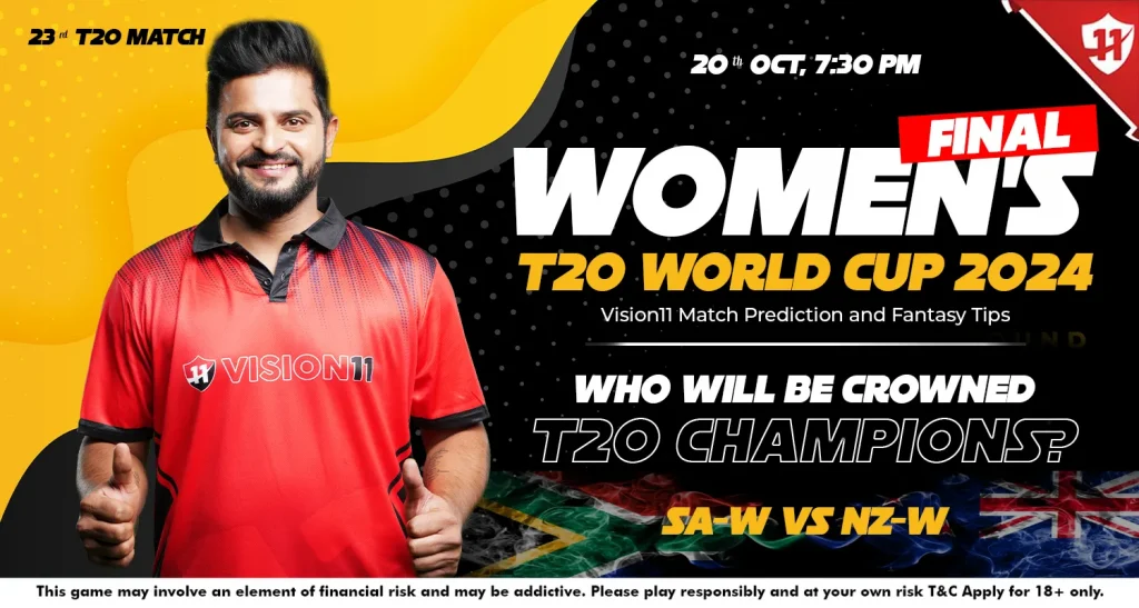 Women’s T20 World Cup 2024 Final: SA-W vs NZ-W 23rd Match Prediction, Playing XI, and Fantasy Cricket Tips