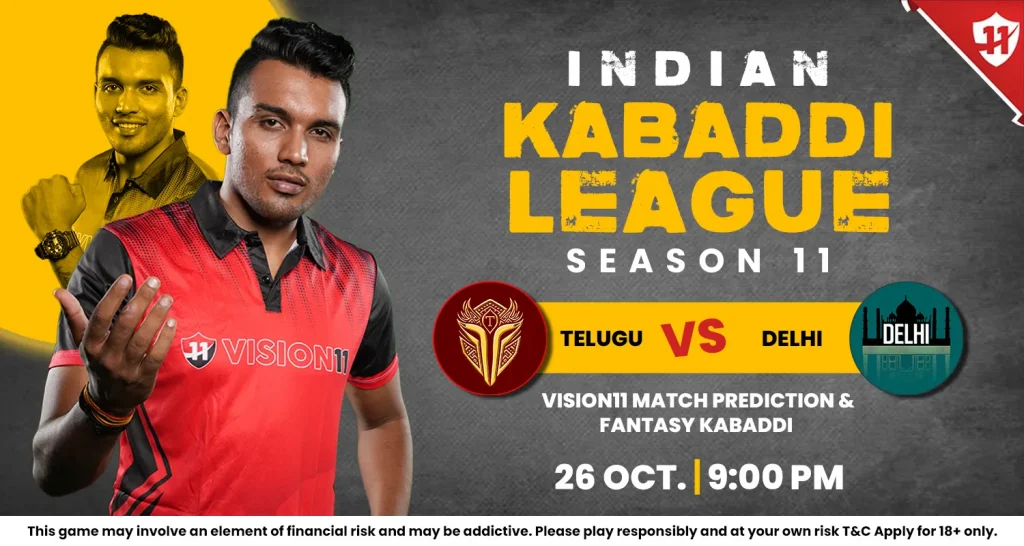 Indian Kabaddi League 2024 : IKL11 Telugu vs Delhi Match Prediction & Fantasy Kabaddi Tips