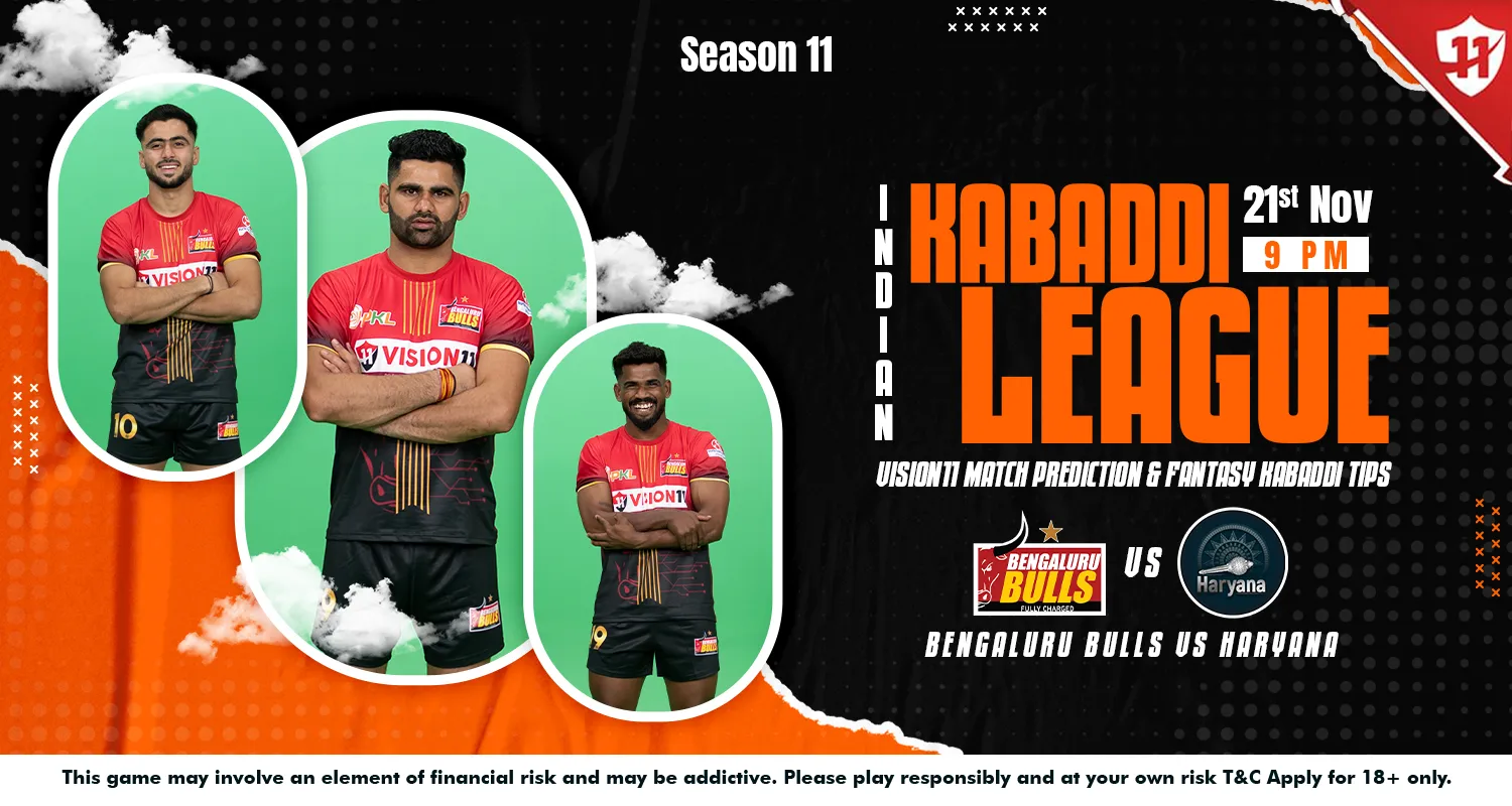 Indian Kabaddi League 2024: IKL11 Bengaluru Bulls vs Haryana Match Prediction & Fantasy Kabaddi Tips