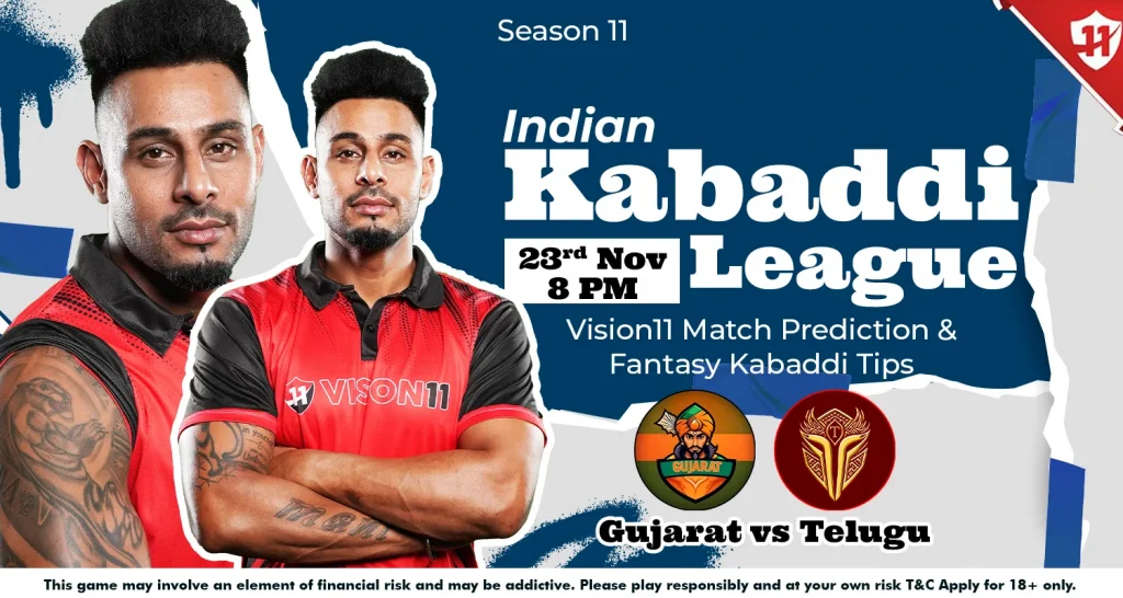 Indian Kabaddi League 2024: IKL11 Gujarat vs Telugu Match Prediction & Fantasy Kabaddi Tips