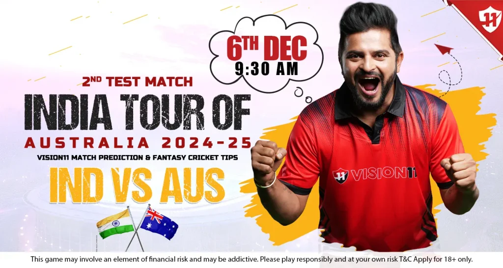 India vs Australia 2nd Test Match Prediction, Playing XI & Fantasy Cricket Tips