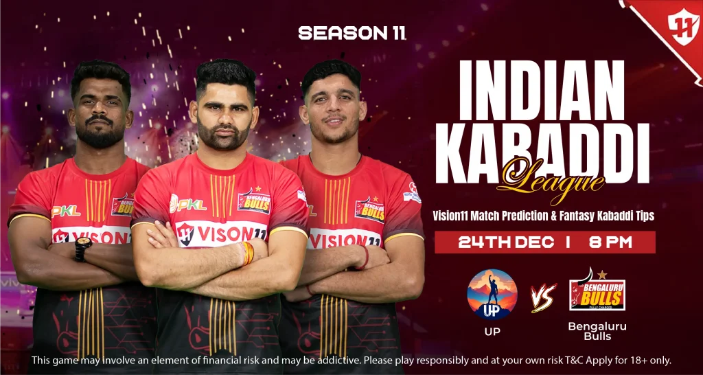 Indian Kabaddi League 2024: IKL-11 Bengaluru Bulls vs UP Match Prediction & Fantasy Kabaddi Tips