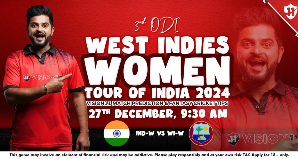 IND-W vs WI-W 3rd ODI Match Prediction, Playing XI and Fantasy Cricket Tips