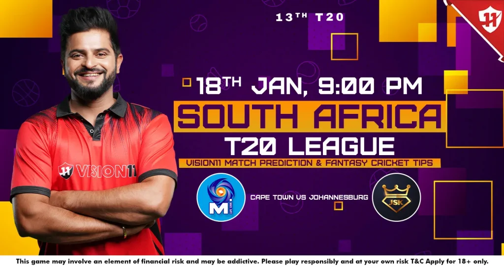 Cape Town vs Johannesburg – South Africa T20 League 13th Match Prediction & Fantasy Cricket Tips