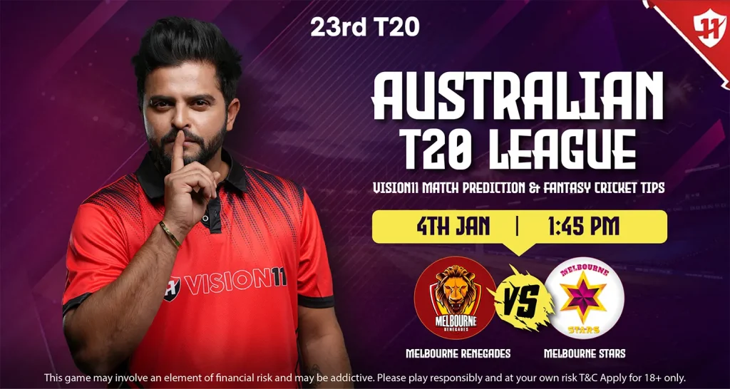 BBL 2024-25: Melbourne Renegades vs Melbourne Stars 23rd T20 Match Prediction and Fantasy Cricket Tips