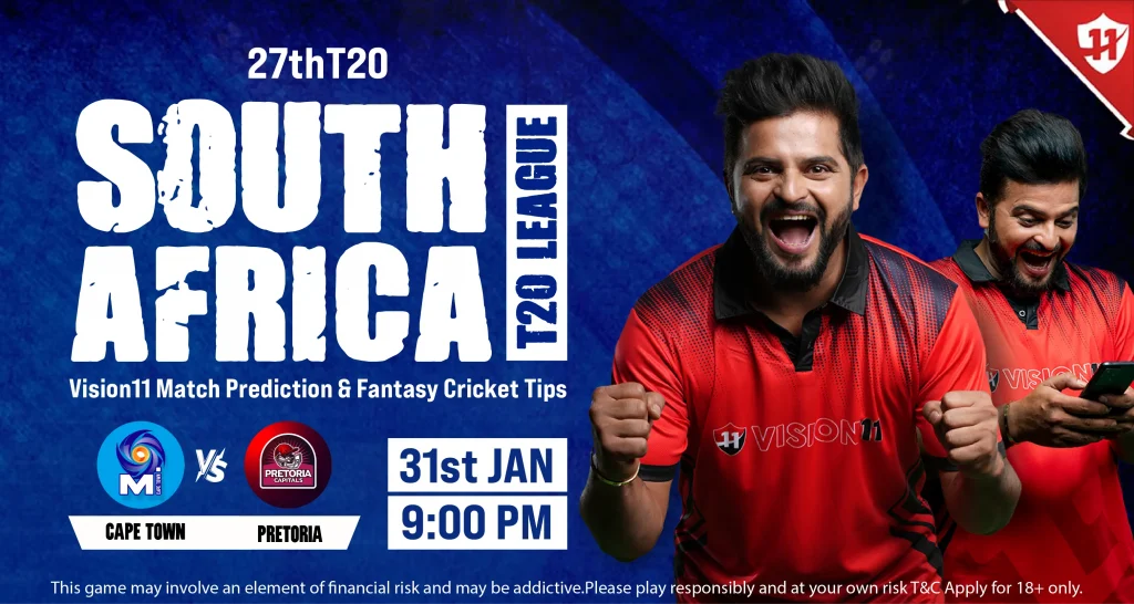 Pretoria vs Cape Town – South Africa T20 League 27th Match Prediction & Fantasy Cricket Tips