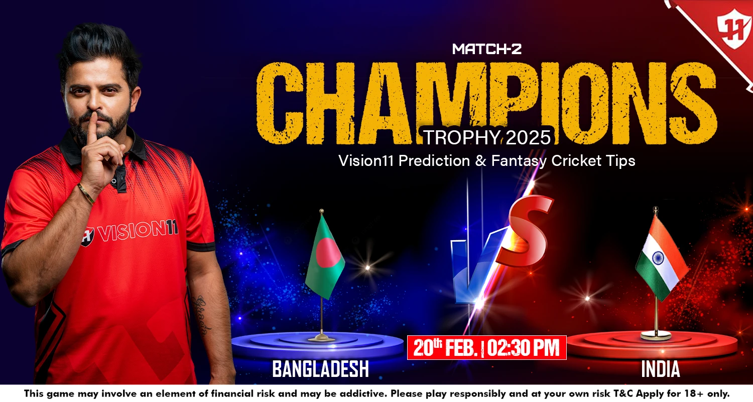 Bangladesh vs India – ICC Champions Trophy 2025 2nd Match Prediction and Fantasy Cricket Tips