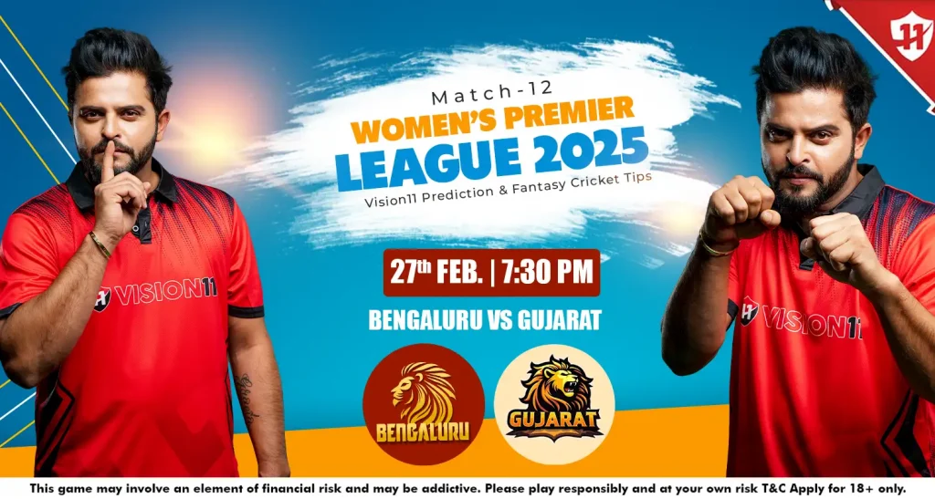 Bengaluru vs Gujarat – Women’s Premier League 2025 12th Match Prediction and Fantasy Cricket Tips