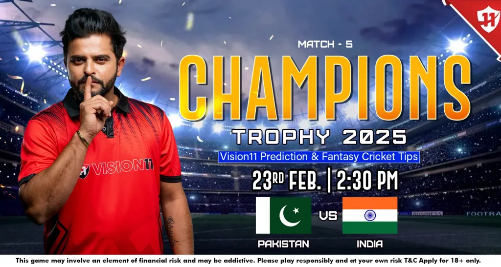 Pakistan vs India – ICC Champions Trophy 2025 Match-5 Prediction and Fantasy Cricket Tips