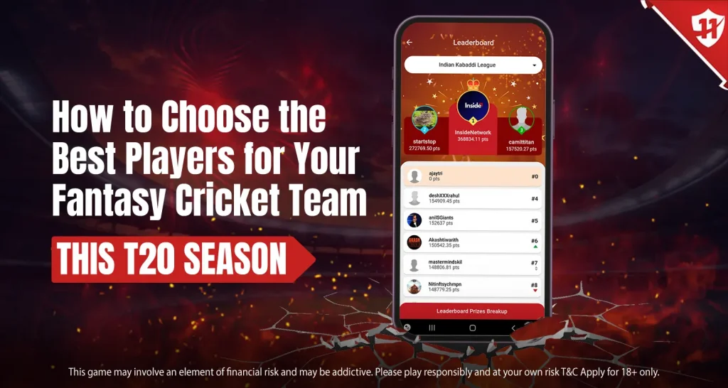 How to Choose the Best Players for Your Fantasy Cricket Team This T20 Season